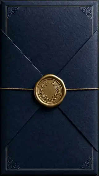Nocturne wedding invitations, the envelope as guests first see it