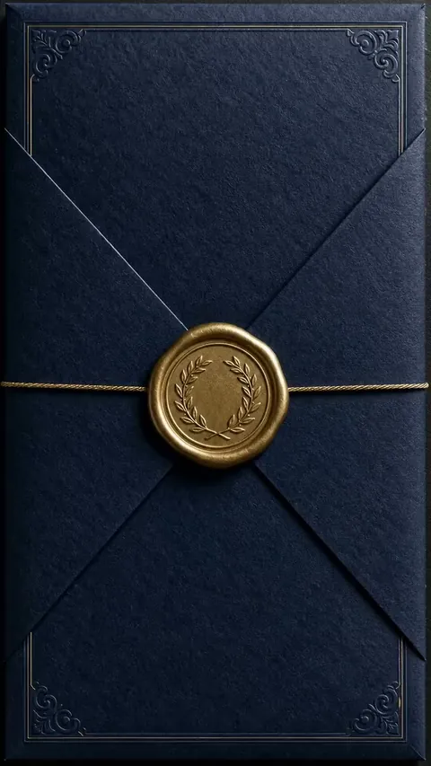 Nocturne wedding invitations, the envelope as guests first see it