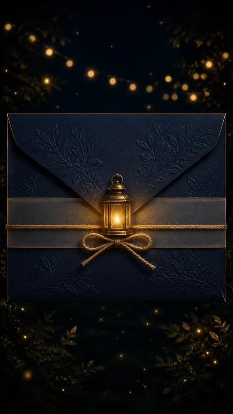 Firefly digital wedding invitation, the envelope as guests first see it on their phone