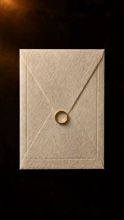 Vows wedding invitations, the envelope as guests first see it